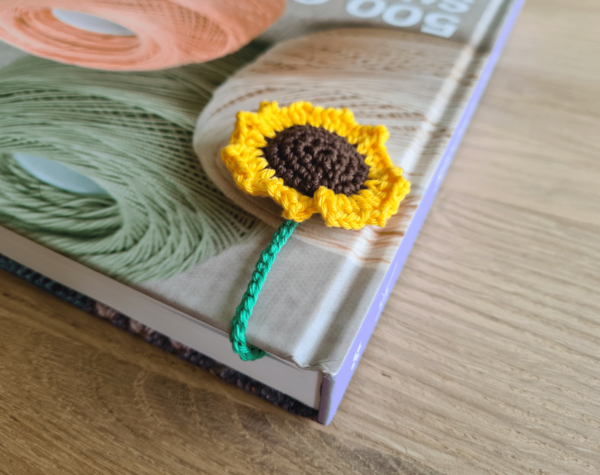 Crochet Bookmark Sunflower - Image 2