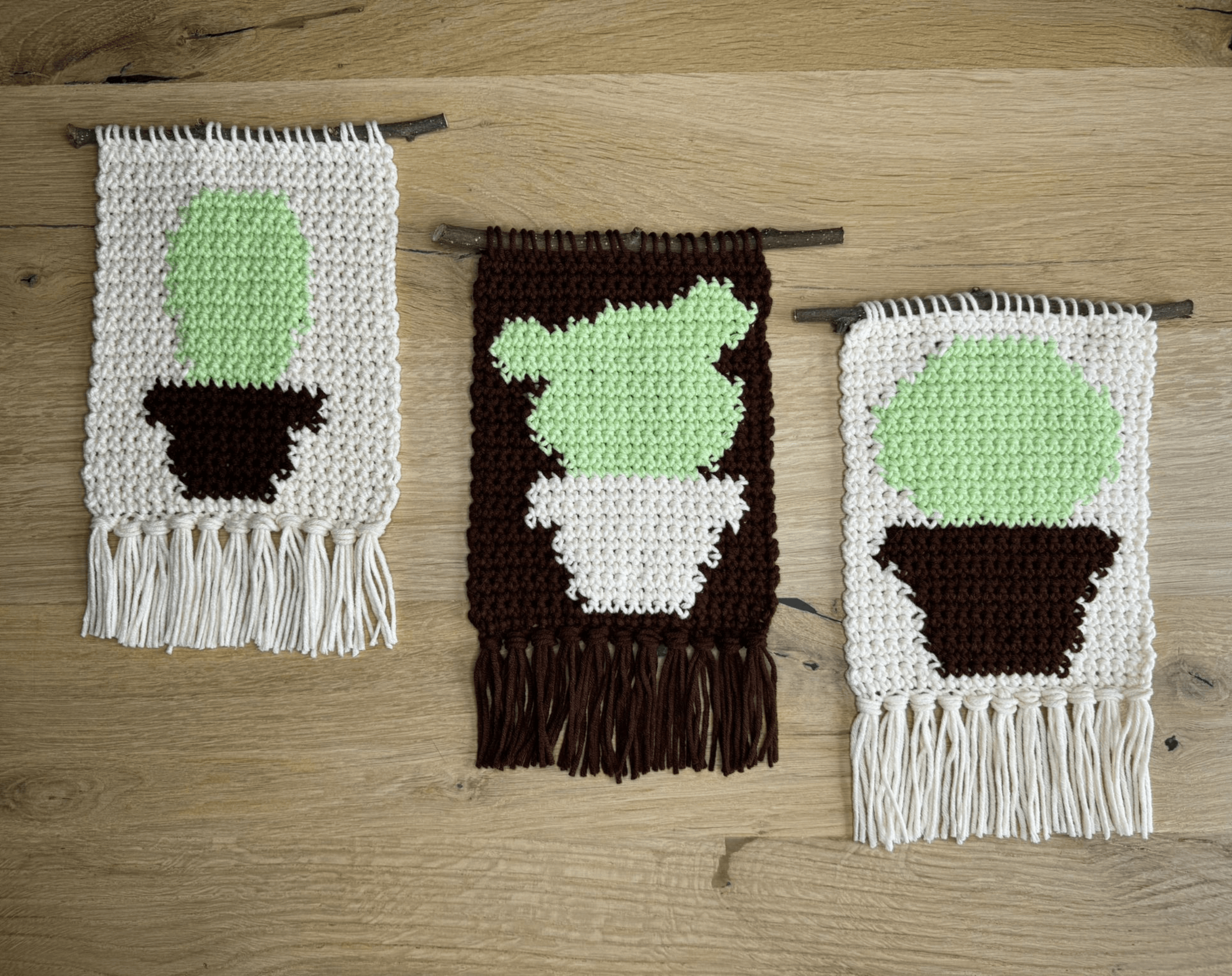 Crochet Pattern Cactus Triplets